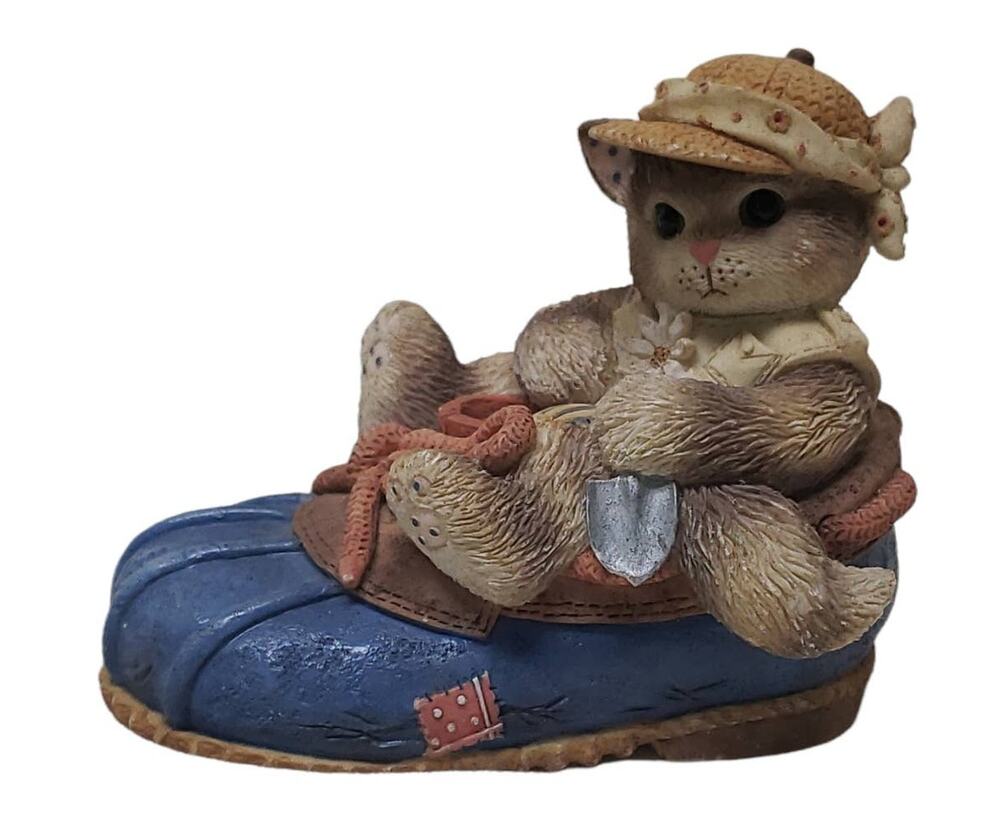 Calico Kittens "You're Good For My Sole" Kitty Chillin in a Shoe Collectible Cat